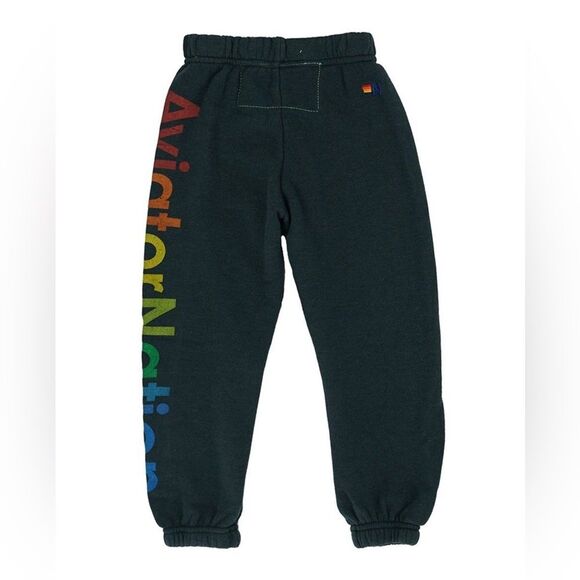 NWOT GREY KID'S AVIATOR NATION LOGO SWEATPANTS - CHARCOAL - Picture 2 of 8